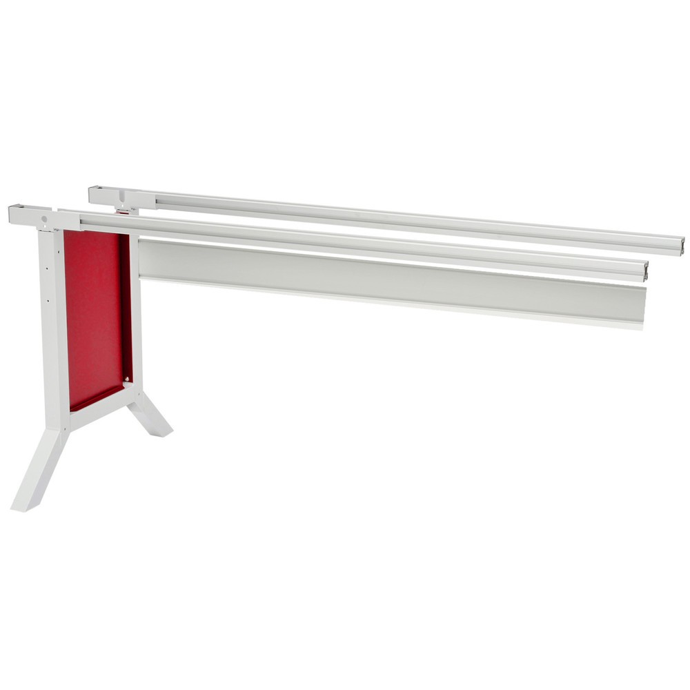 Product afbeelding: Aanbouwtafel werkpleksysteem, hoogteverrek met klemmen, robijnrood