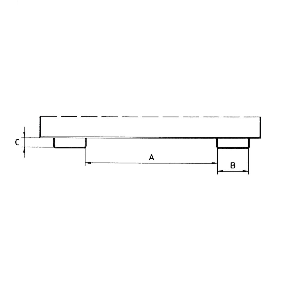 Produktabbildung Nr. 2: Bauer® Mini benne basculante, très faible hauteur de construction, peinte, volume 0,61 m³, RAL 5012 bleu clair