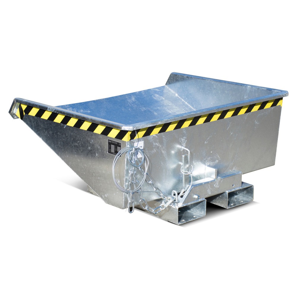 Produktabbildung Nr. 1: Bauer® Mini-benne basculante avec mécanisme d'aide au basculement, faible hauteur de construction, galvanisée, volume 0,275 m³