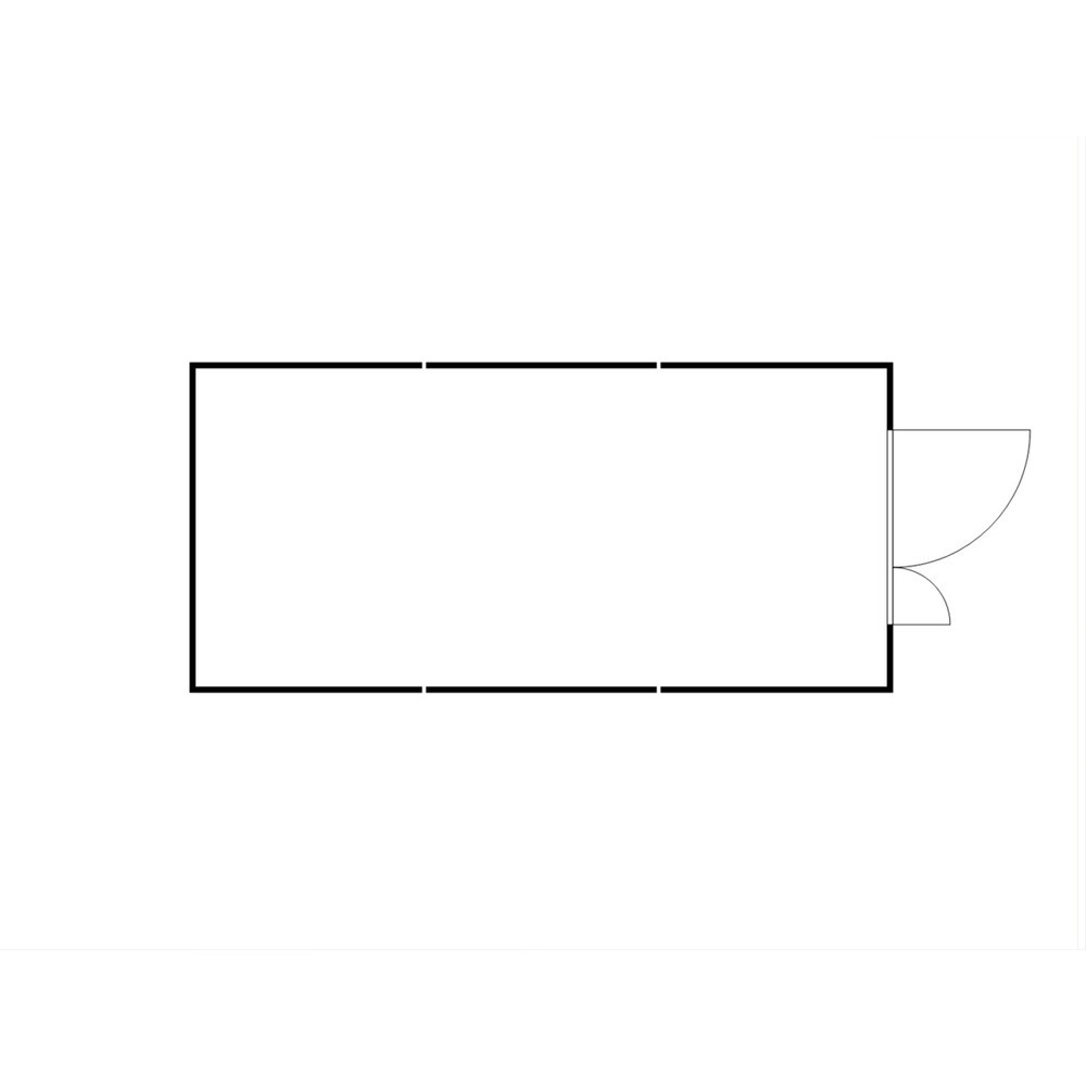 Produktabbildung Nr. 2: Combinaison de conteneurs de matériel FLADAFI® 18 m², démontés, avec plancher en bois, dimensions extérieures 3 050x6 520x2 150 mm, porte à doubles battants (division asymétrique), au centre du côté avant