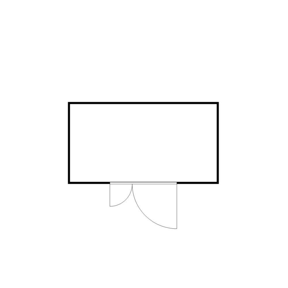 Produktabbildung Nr. 2: Conteneur de matériel FLADAFI® 8m², galvanisé, démonté, avec plancher en bois, dimensions extérieures 4 050x2 170x2 150 mm, porte à doubles battants (division asymétrique), au centre du côté large
