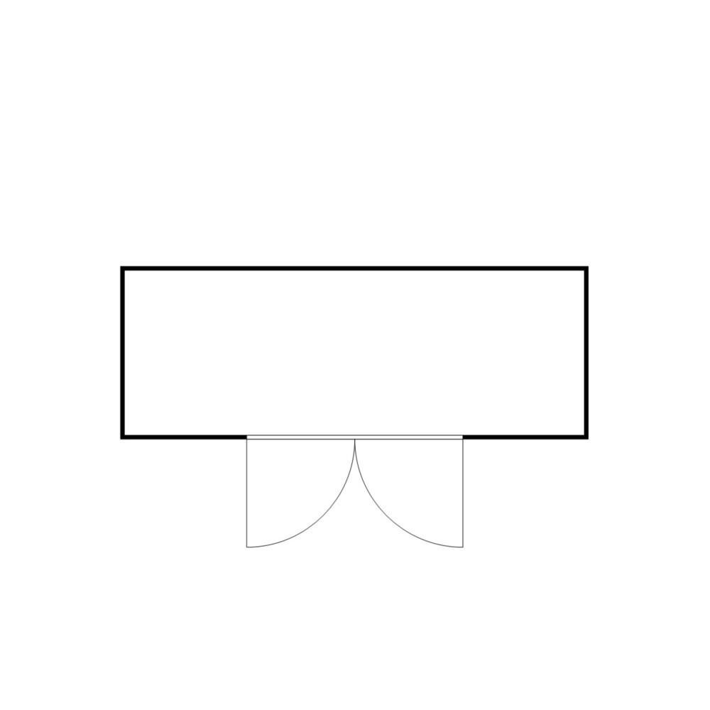 Produktabbildung Nr. 2: Conteneur de matériel FLADAFI® 12m², galvanisé, démonté, sans fond, dimensions extérieures 6 080x2 170x2 115 mm, porte à doubles battants, au centre du côté large