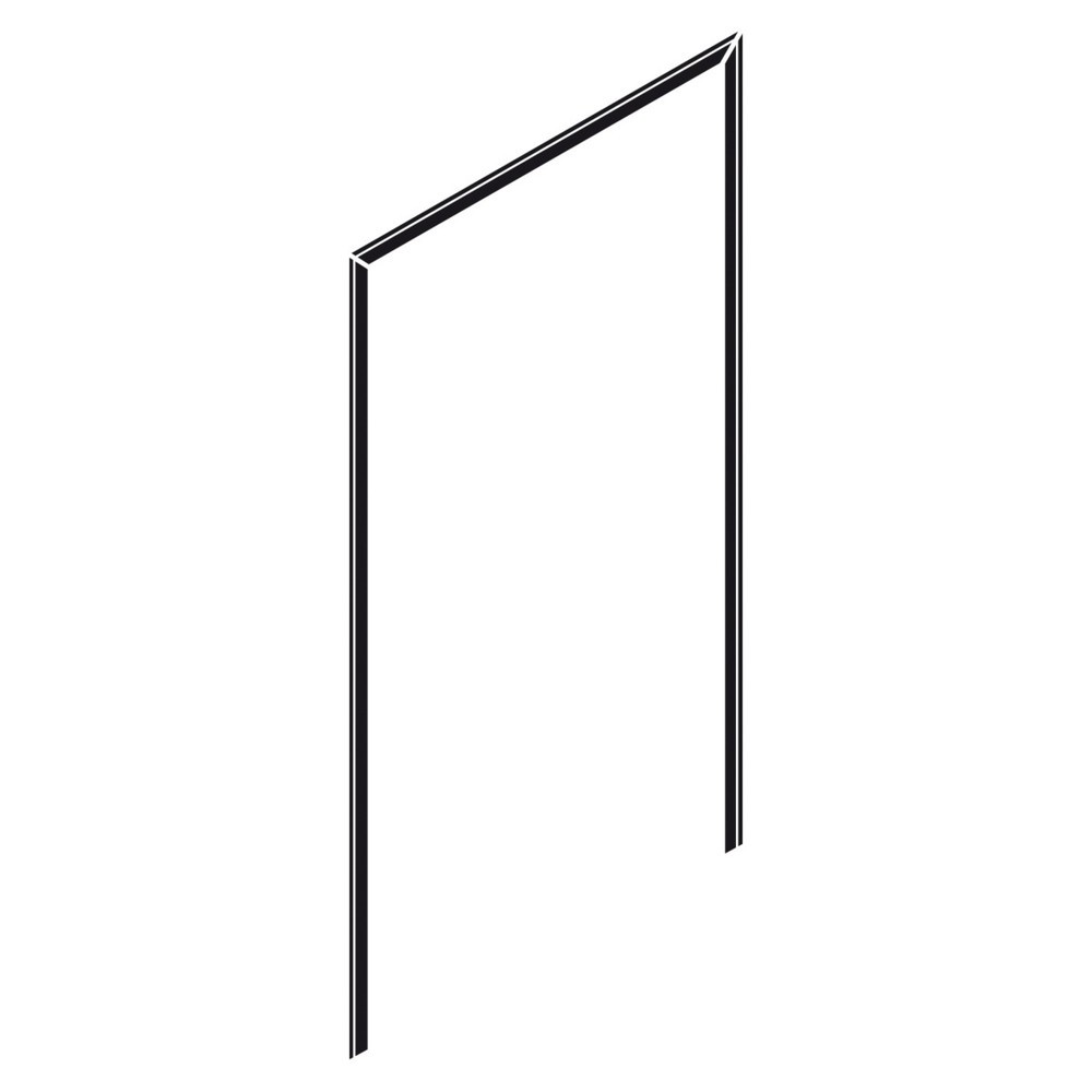 Product afbeelding: Deurdichting dubbele draaideur, 2.400 mm, halfrond profiel, waterafstotend