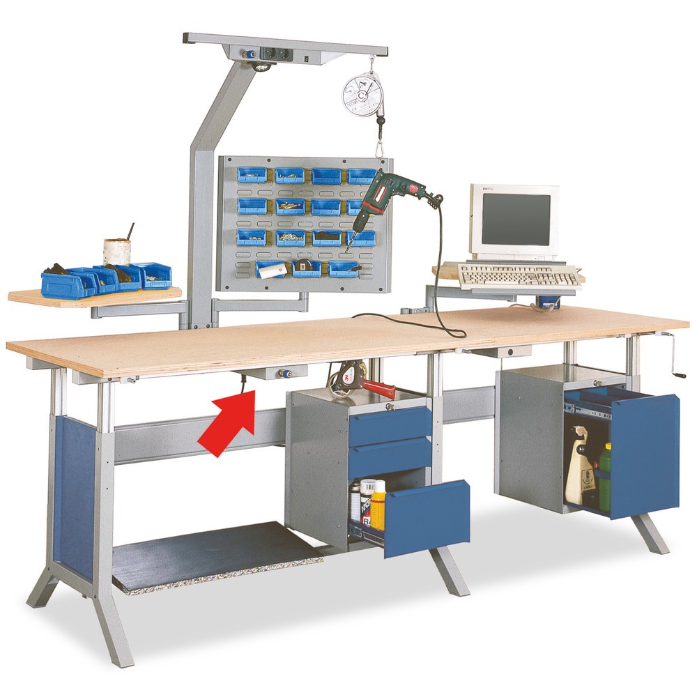 Produktabbildung Nr. 1: Distributeur d’air comprimé pour table de travail Bedrunka+Hirth avec raccordement pour trépied
