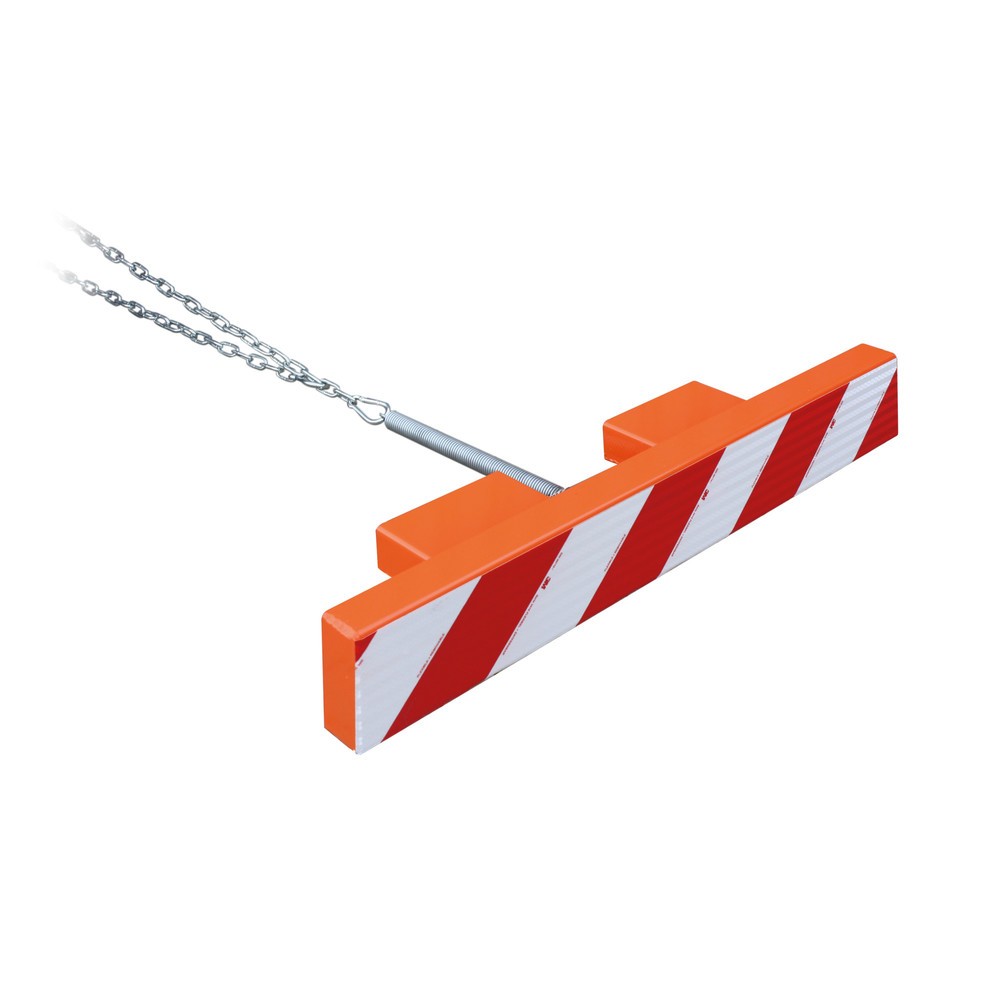 Illustration du produit: Eichinger® Barre de protection des bras de fourche 1 000 mm, marquage d'avertissement rouge et blanc, orangé pur