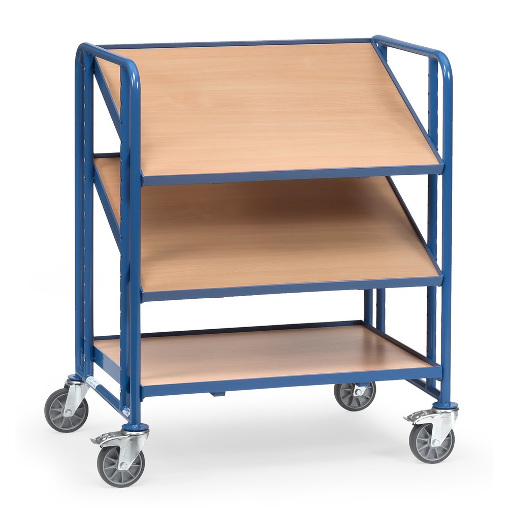 Product afbeelding: Etagewagen fetra® voor eurobakken, met legborden, draagvermogen 250 kg, 3 etages van 820 x 610 mm