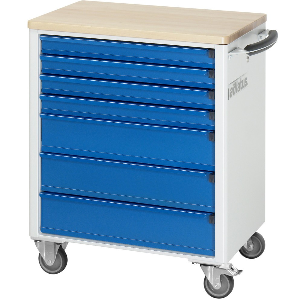 Produktabbildung Nr. 3: Gereedschapswagen RAU serie adlatus 700, hxbxd 860 x 700 x 510 mm, 7 lades 4 x 130, 3 x 260 mm, beuken werkblad