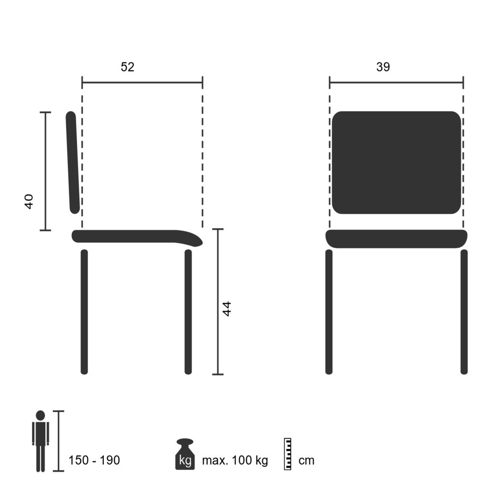Produktabbildung Nr. 5: Vergaderstoel / sledestoel hjh OFFICE KOLTA V PU, zwart