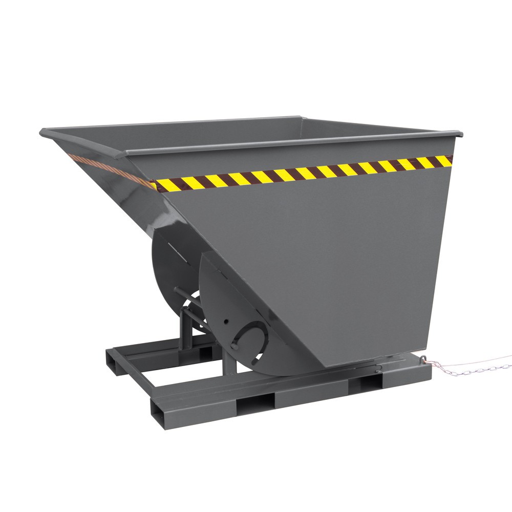 Product afbeelding: Hoge kiepcontainer Eichinger®, kan haaks op en in de rijrichting worden gekanteld, 1.000 kg, 1.000 liter, antracietgrijs