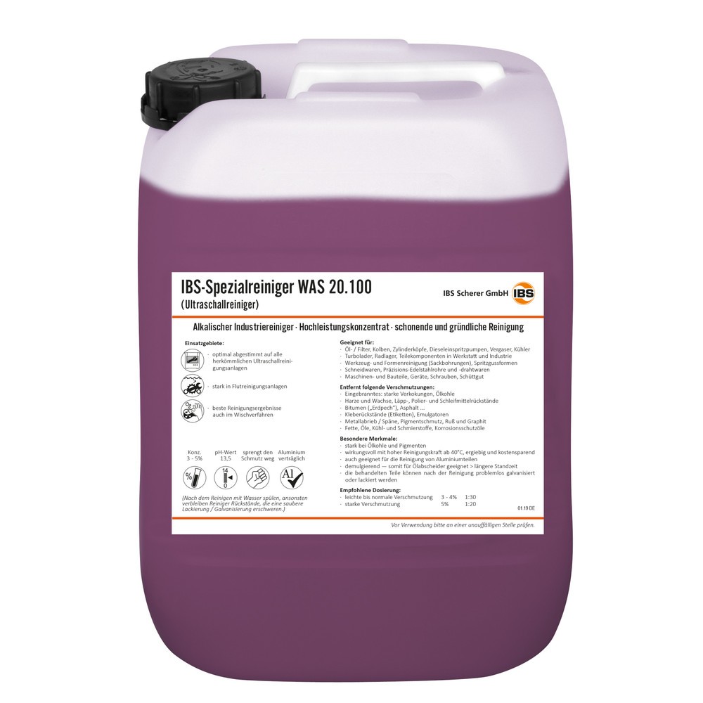 Illustration du produit: Solvant spécial ultrasons IBS WAS 20.100, 20 litres
