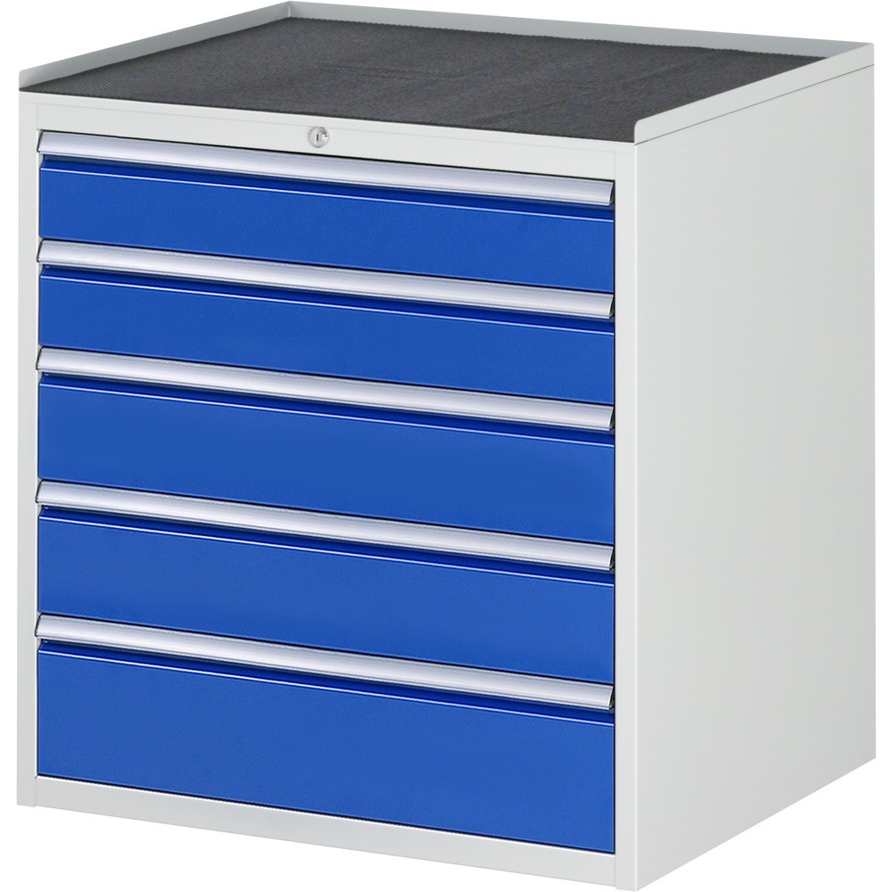 Product afbeelding: RAU ladekast serie 7000, h x b x d 825 x 770 x 650 mm, met 5 lades maat XL, metalen blad