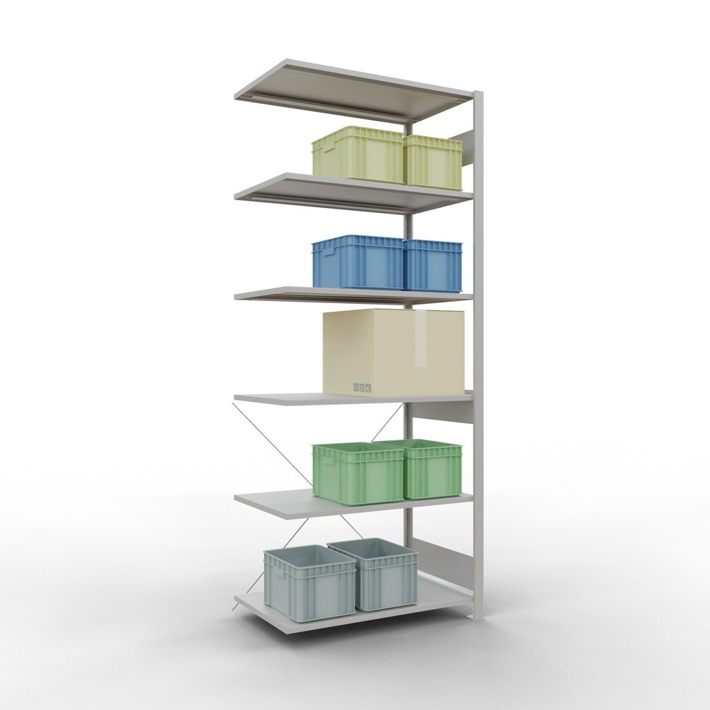 Produktabbildung Nr. 3: Legbordrek SCHULTE, AE, VL 150 kg, lichtgrijs, hxbxd 2.500 x 1.000 x 600 mm