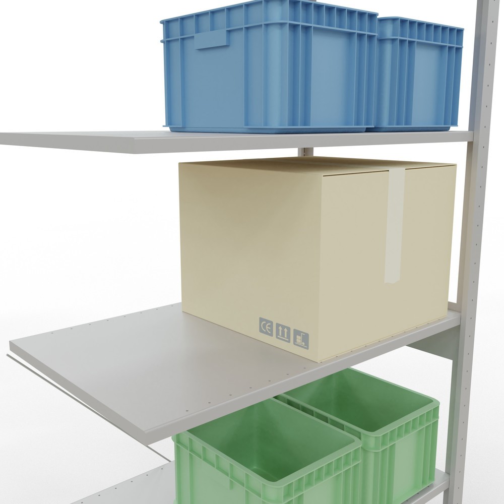 Produktabbildung Nr. 4: Legbordrek SCHULTE, AE, VL 150 kg, lichtgrijs, hxbxd 2.500 x 1.000 x 600 mm