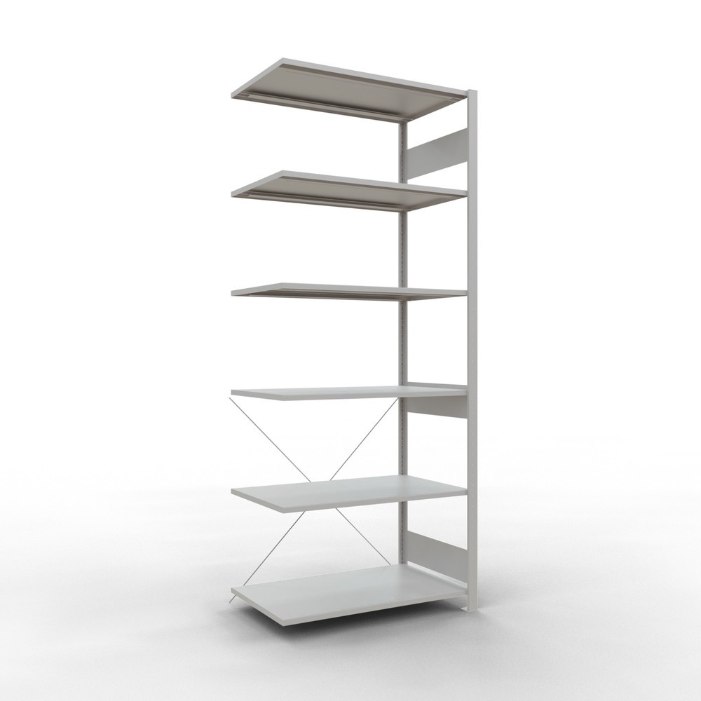 Product afbeelding: Legbordrek SCHULTE, AE, VL 150 kg, lichtgrijs, hxbxd 2.500 x 1.000 x 600 mm