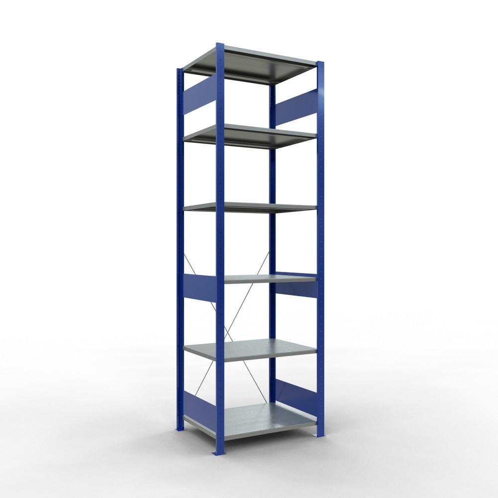 Product afbeelding: Legbordrek SCHULTE, gentiaanblauw / verzinkt, vaklast 150 kg, hxbxd 2.500 x 810 x 636 mm
