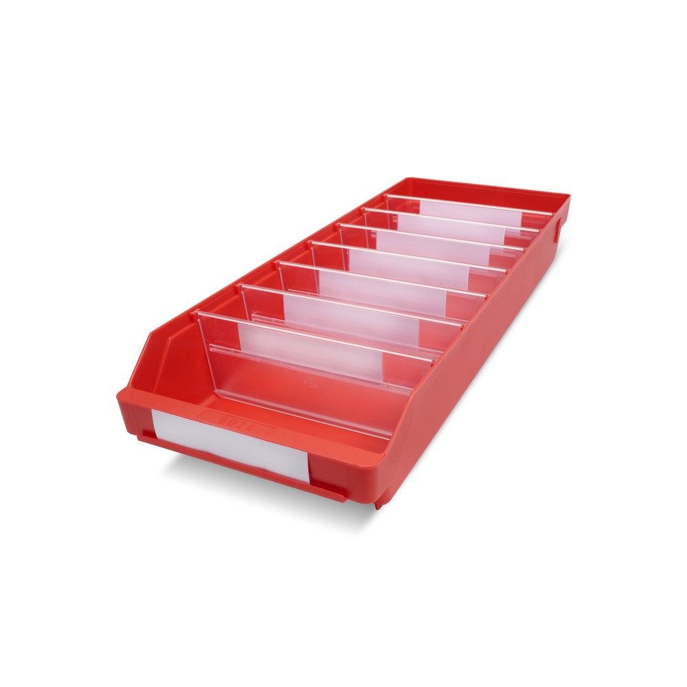 Product afbeelding: Magazijnbakken met inkijkopening, bxd 240 x 600 mm, rood