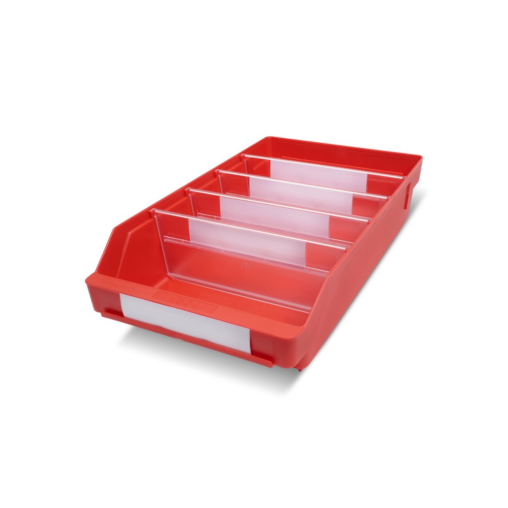 Product afbeelding: Magazijnbakken met inkijkopening, bxd 240 x 400 mm, rood