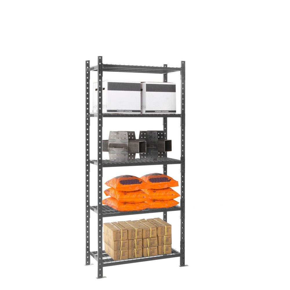 Produktabbildung Nr. 9: ManOrga Rayonnage à tablettes gris graphite avec tablettes en tube d'acier, charge par tablette 500 kg, HxlxP 3 000 x 1 050 x 510 mm