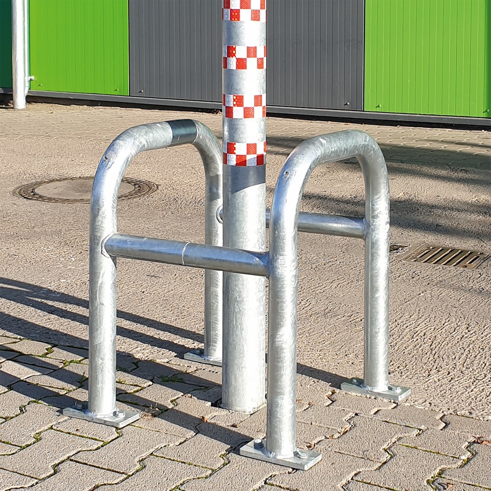 Produktabbildung Nr. 7: Aanrijbescherming voor pilaren MORAVIA, buiten, thermisch verzinkt, hoogte 600 mm, voor pilaarafmetingen (bxd) 400 x 400 mm
