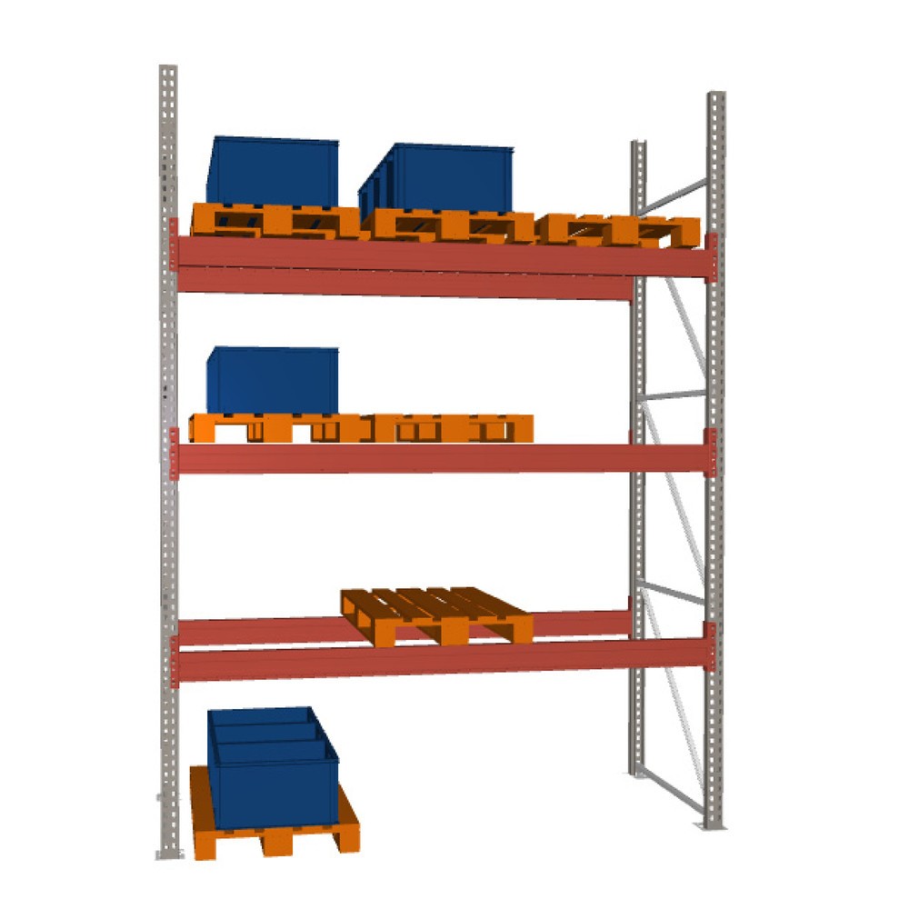 Product afbeelding: Palletrek META MULTIPAL, basiselement, vaklast 4.160 kg, hxbxd 3.800 x 2.700 x 1.100 mm