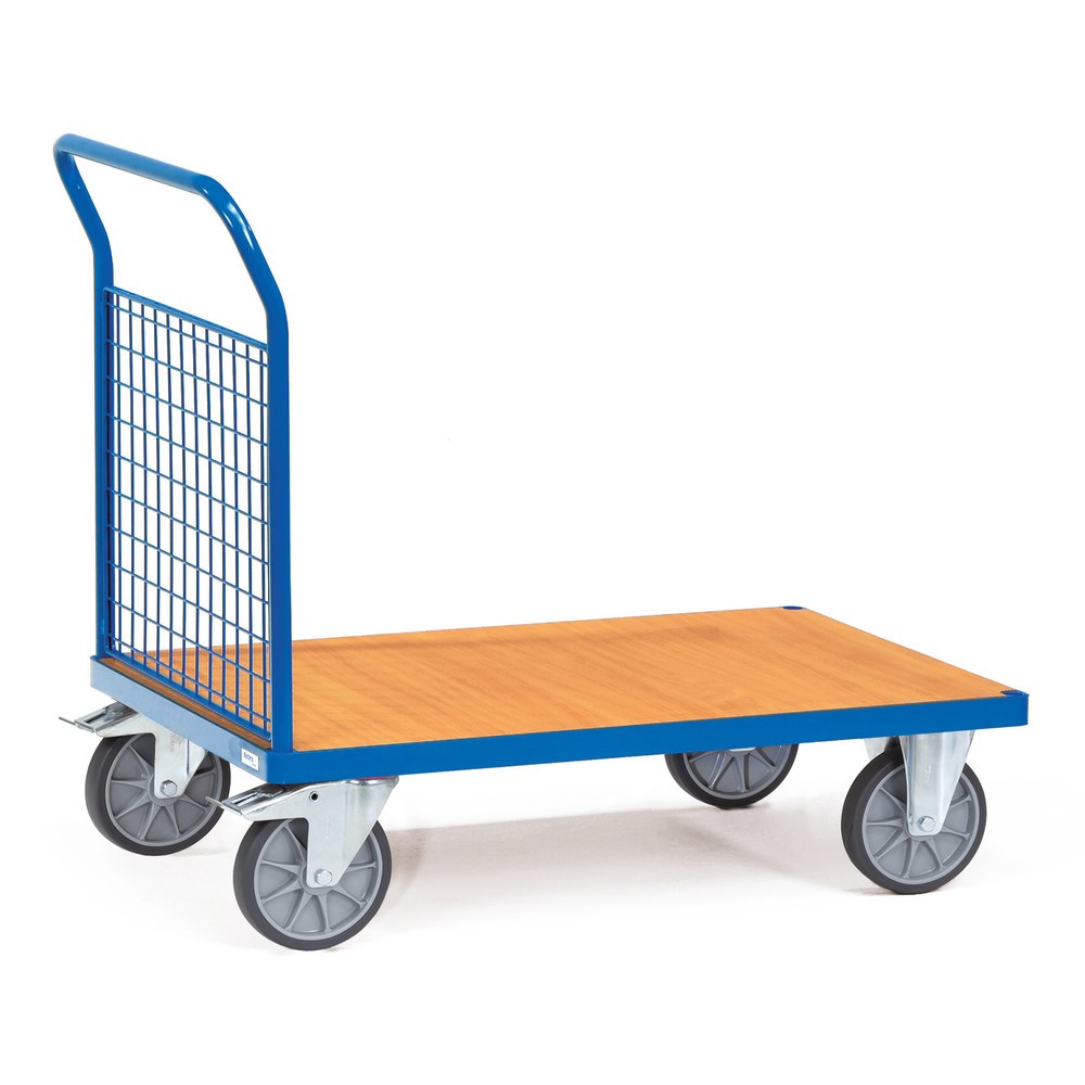Product afbeelding: Plateauwagen fetra® met gaaskopwand, laadvlak bxd 500 x 850 mm