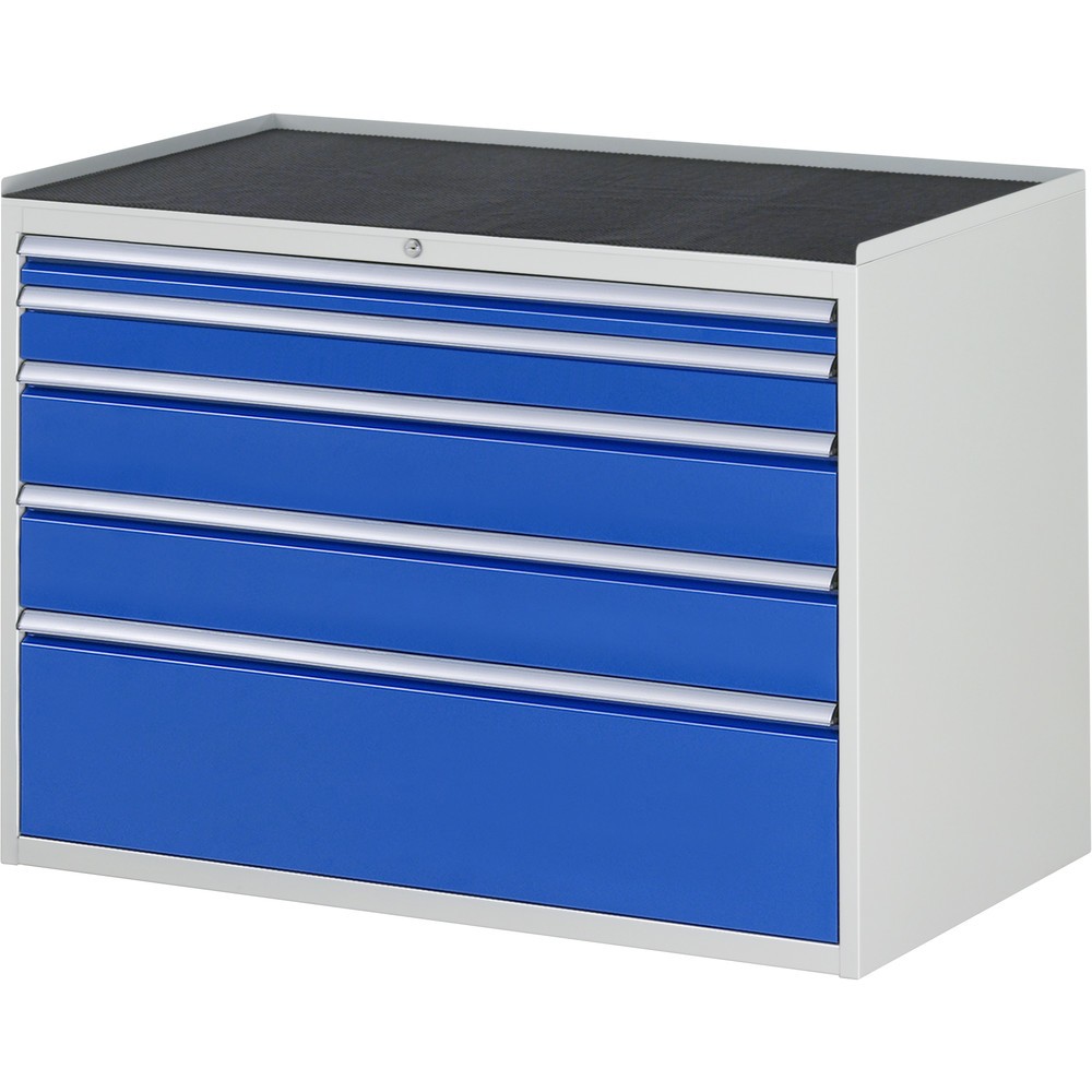Illustration du produit: RAU Armoire à tiroirs série 7000, HxlxP 825 x 1 145 x 650 mm, avec 5 tiroirs taille XXL, face supérieure en métal