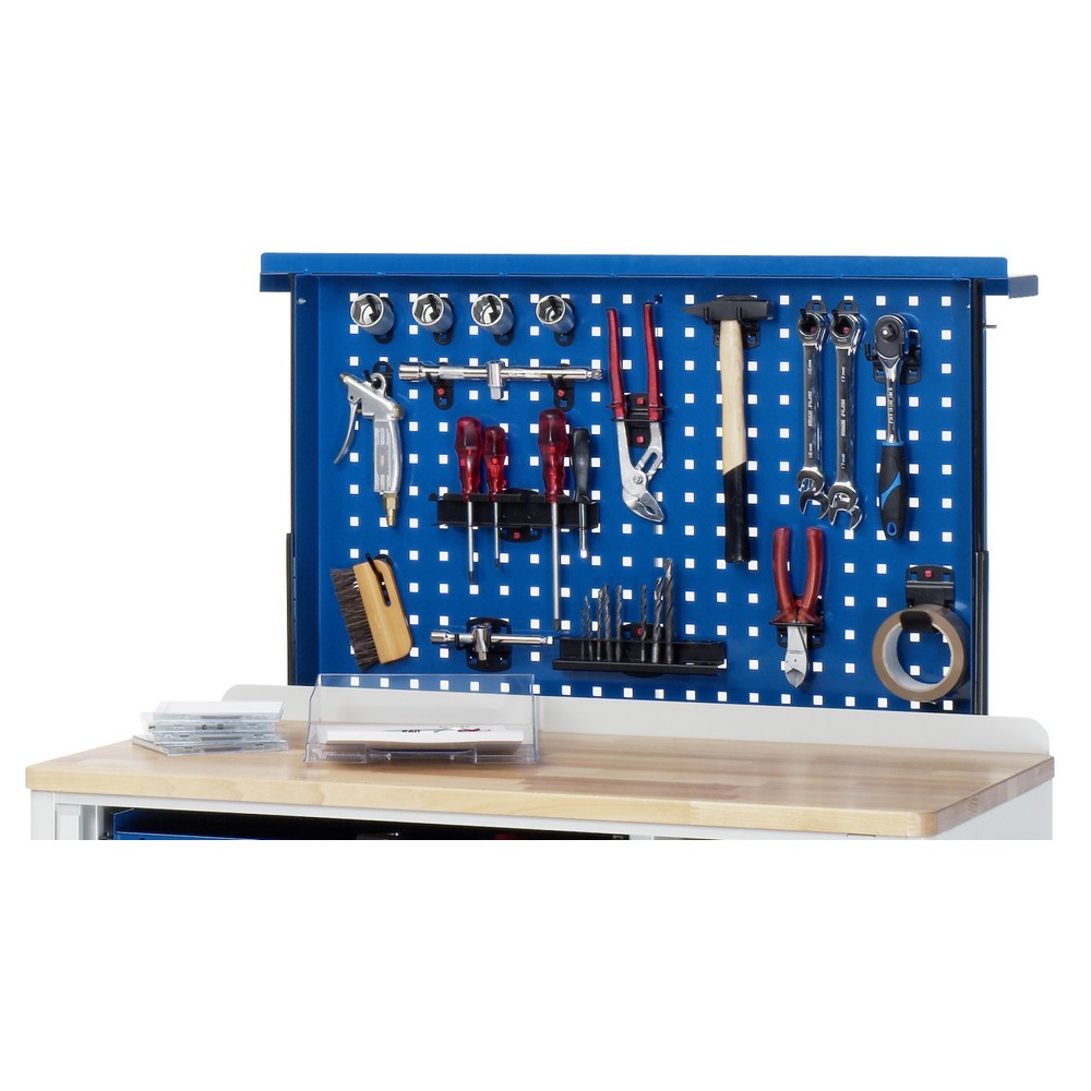Illustration du produit: RAU Panneau perforé escamotable pour chariot pour outils, surface métallique comprise