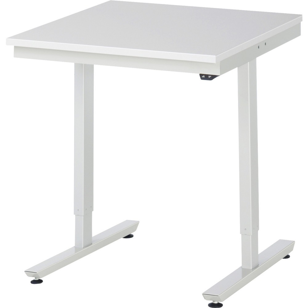Illustration du produit: RAU Table de travail à réglage électrique de la hauteur Série adlatus 300, HxlxP 720-1 120 x 750 x 800 mm, plan de travail en revêtement mélamine EGB