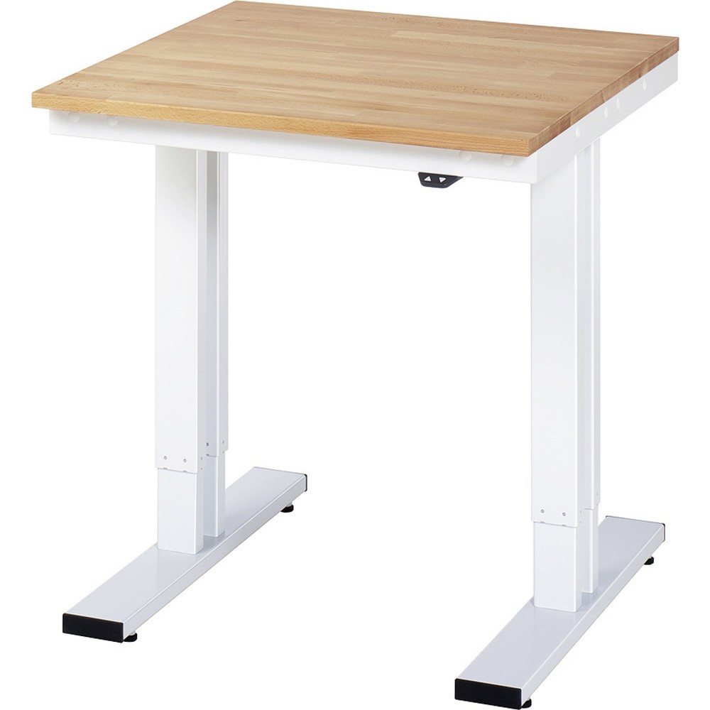 Produktabbildung Nr. 1: RAU Table pour poste de travail à réglage électrique de la hauteur série adlatus 300, HxlxP 720-1 120 x 750 x 800 mm, plan de travail en hêtre massif