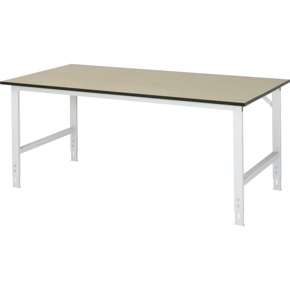 Illustration du produit: RAU Table pour poste de travail réglable en hauteur série TOM, HxlxP 760-1 080 x 2 000 x 1 000 mm, plan de travail MDF