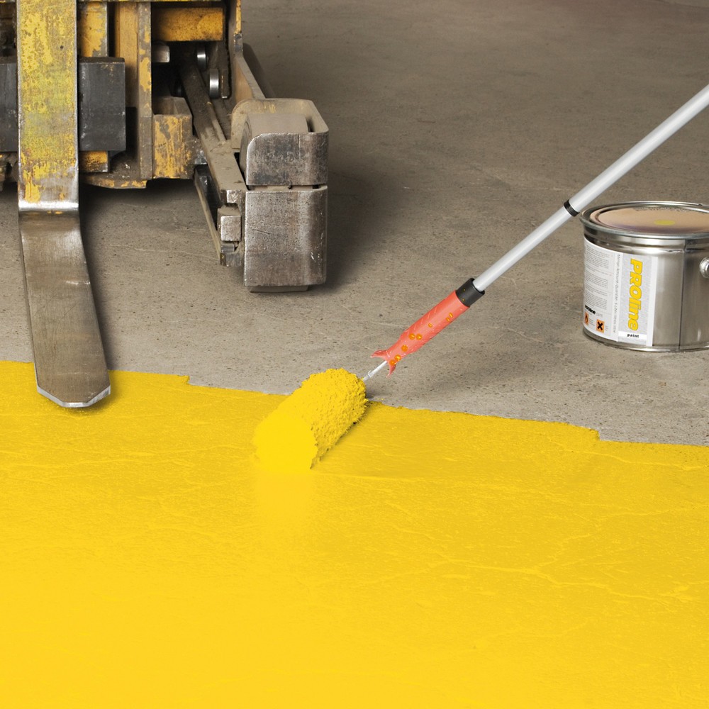 Illustration du produit: Revêtement pour hangar PROline-paint pour fortes sollicitations, 5 l, satiné, RAL 9016 blanc trafic