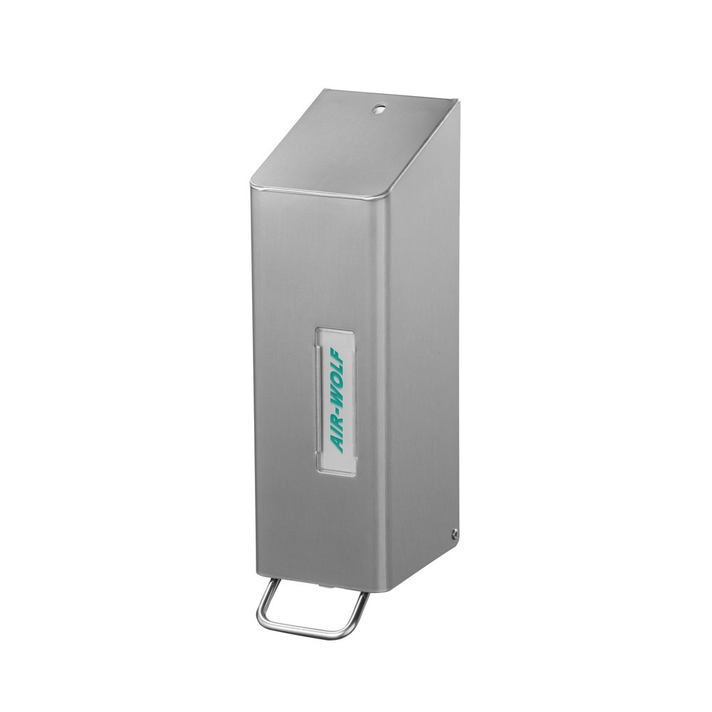 Product afbeelding: Schuimzeepdispenser Air-Wolf voor 1.200 ml schuimzeep serie Omega geborsteld roestvrij staal