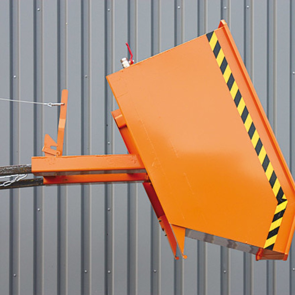 Produktabbildung Nr. 6: Spaanbak Eichinger® met bodem van perfoplaat en aftapkraan, 1.500 kg, 1.500 liter, zuiver oranje