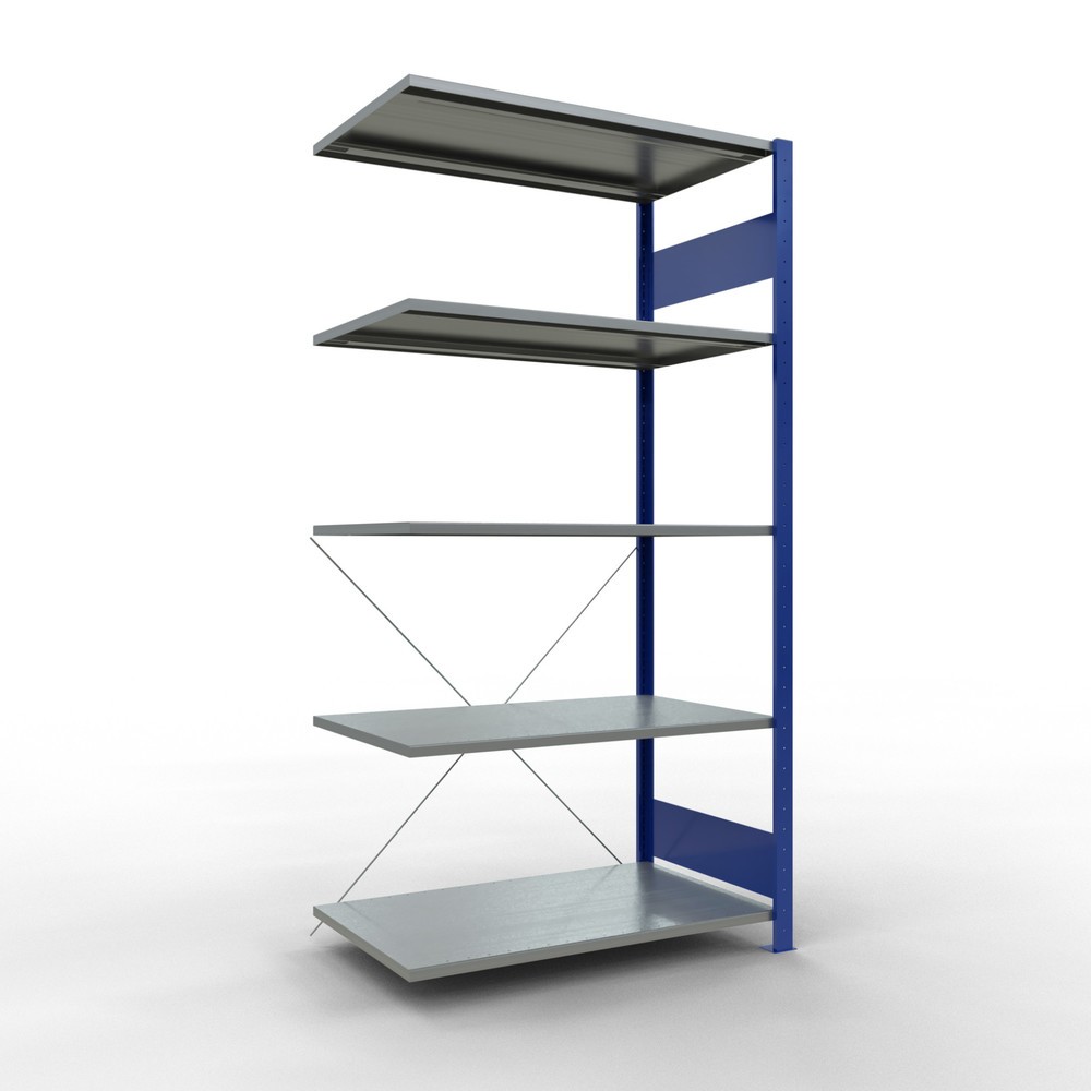 Product afbeelding: Legbordrek SCHULTE steeksysteem, AE, VL 150 kg, gentiaanblauw / verzinkt, hxbxd 2.000 x 1.000 x 600 mm