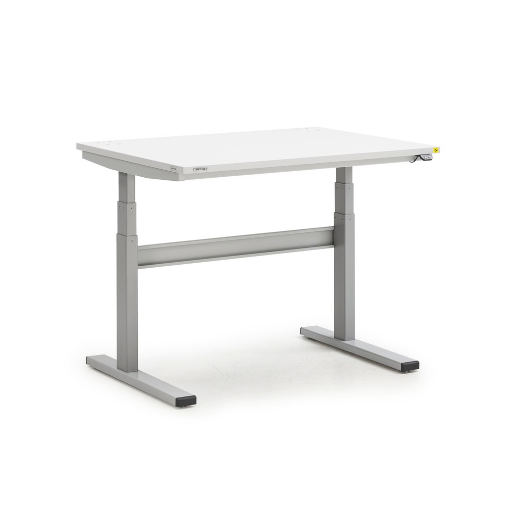 Illustration du produit: Table de travail TRESTON TED, ESD, réglage électrique de la hauteur, HxlxP 630-1 270 x 1 100 x 800 mm