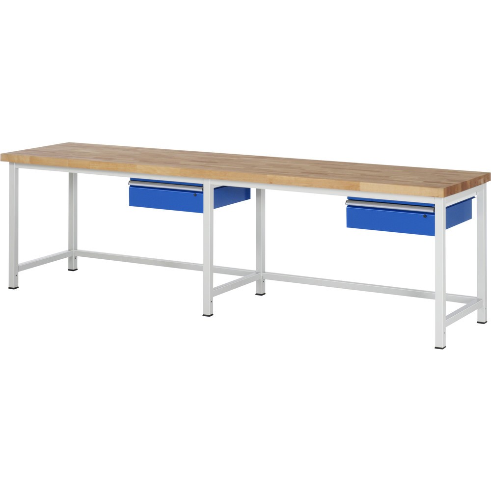 Produktabbildung Nr. 1: RAU werkbank serie 8000, h x b x d 840-1.040 x 3.000 x 700 mm, 2 lades